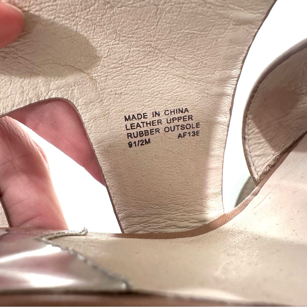 Michael Kors Tan Leather Platform Wooden Women's Heels Sandals 9.5 - Picture 8 of 9